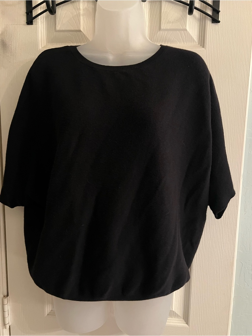 Quince black cotton sweater large